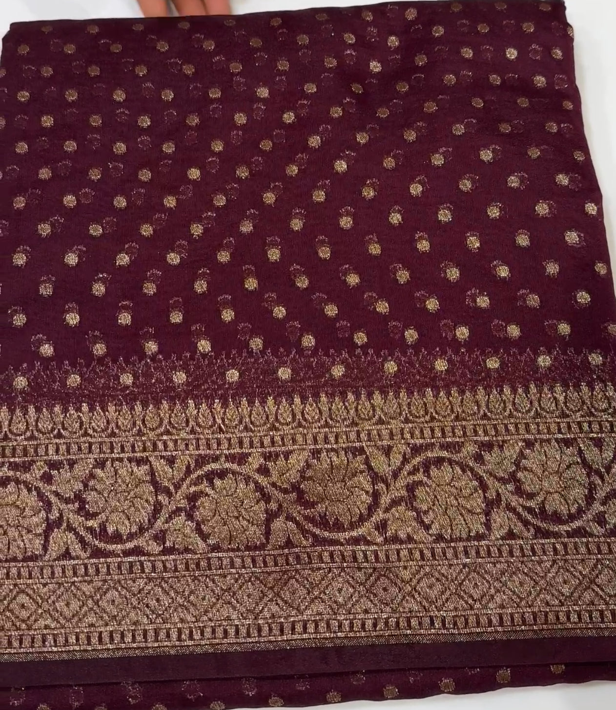 SEMI BANARASI SAREES - IHA 19744