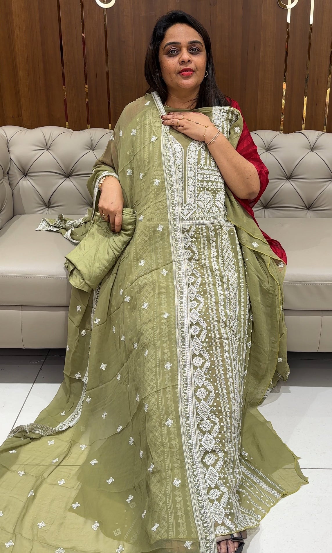 VISCOSE GEORGETTE UNSTITCHED SALWAR SUITS - IHA 24216