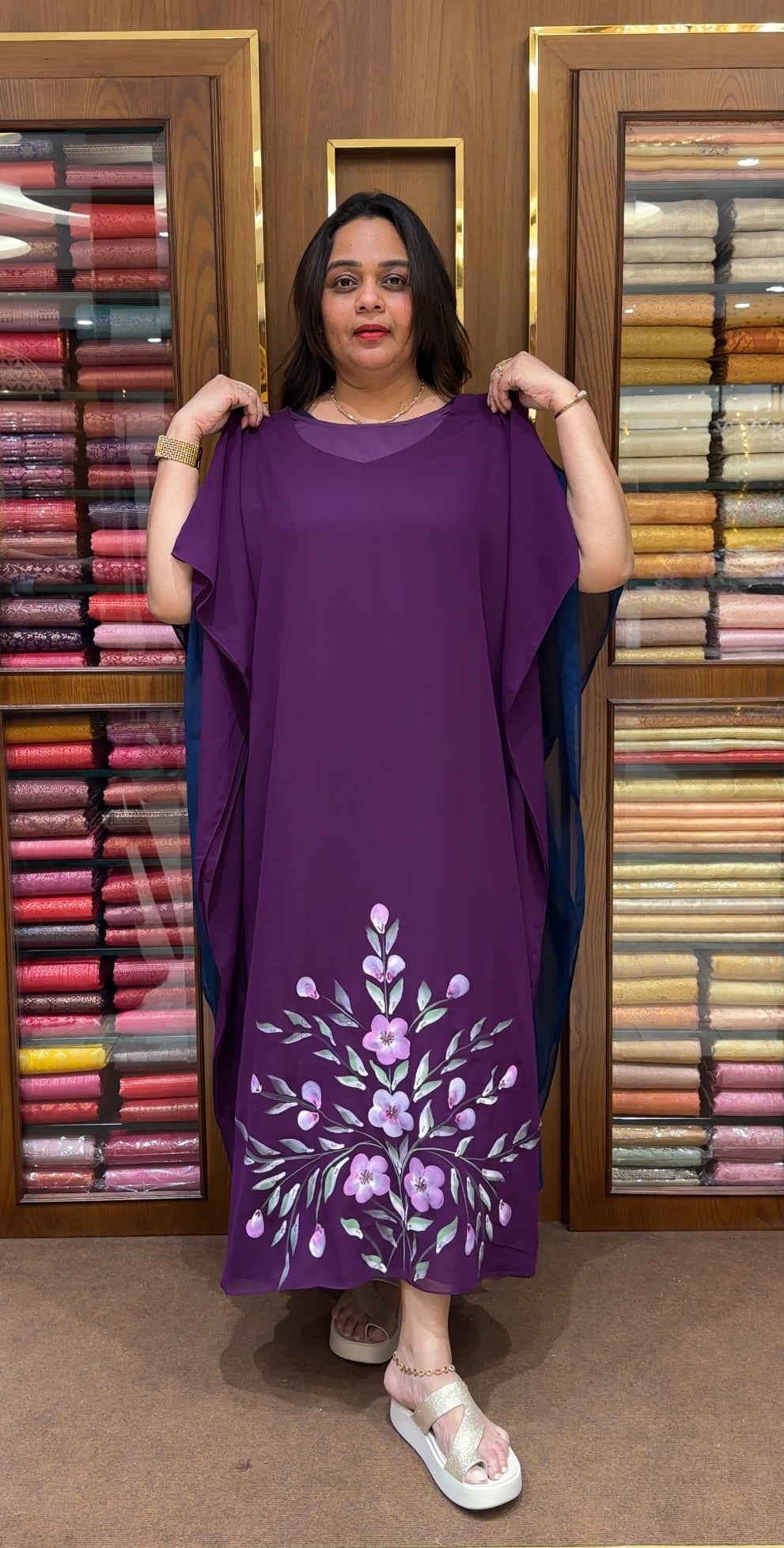 HAND PAINTED KAFTAN TOPS - IHA 24307