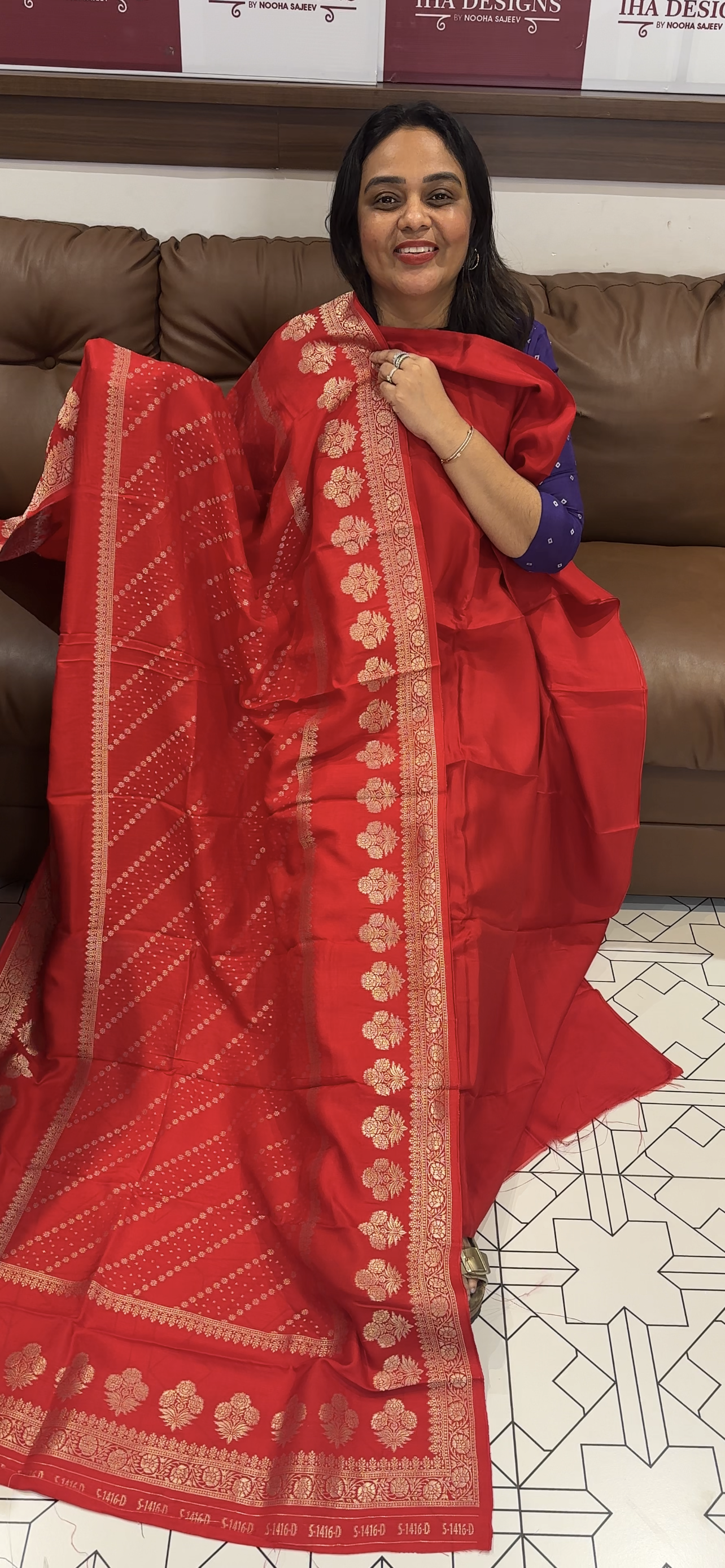 SILK BANARASI UNSTITCHED SALWAR SUITS - IHA 31263