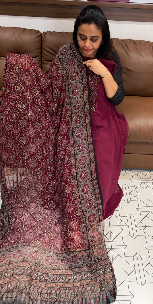 FAUX GEORGETTE UNSTITCHED SALWAR SUITS - IHA 32747