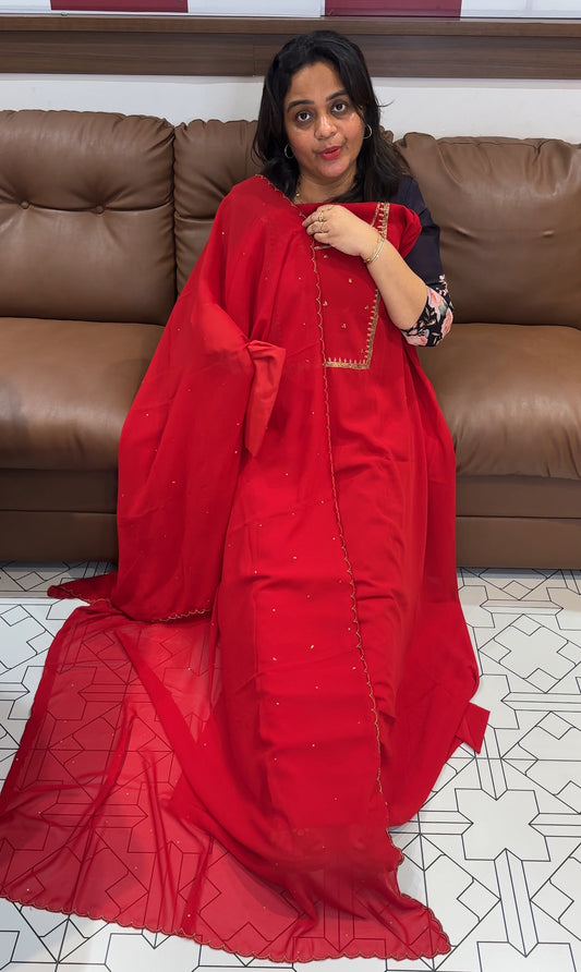 FAUX GEORGETTE UNSTITCHED SALWAR SUITS - IHA 26601