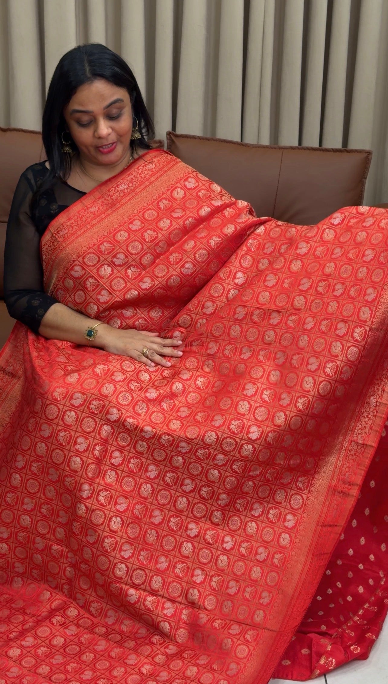 SEMI BANARAIS SAREES - IHA 34101