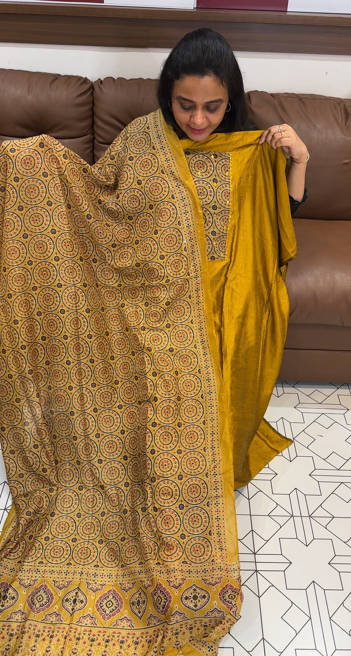 SEMI RAW SILK UNSTITCHED SALWAR SUITS - IHA 27945