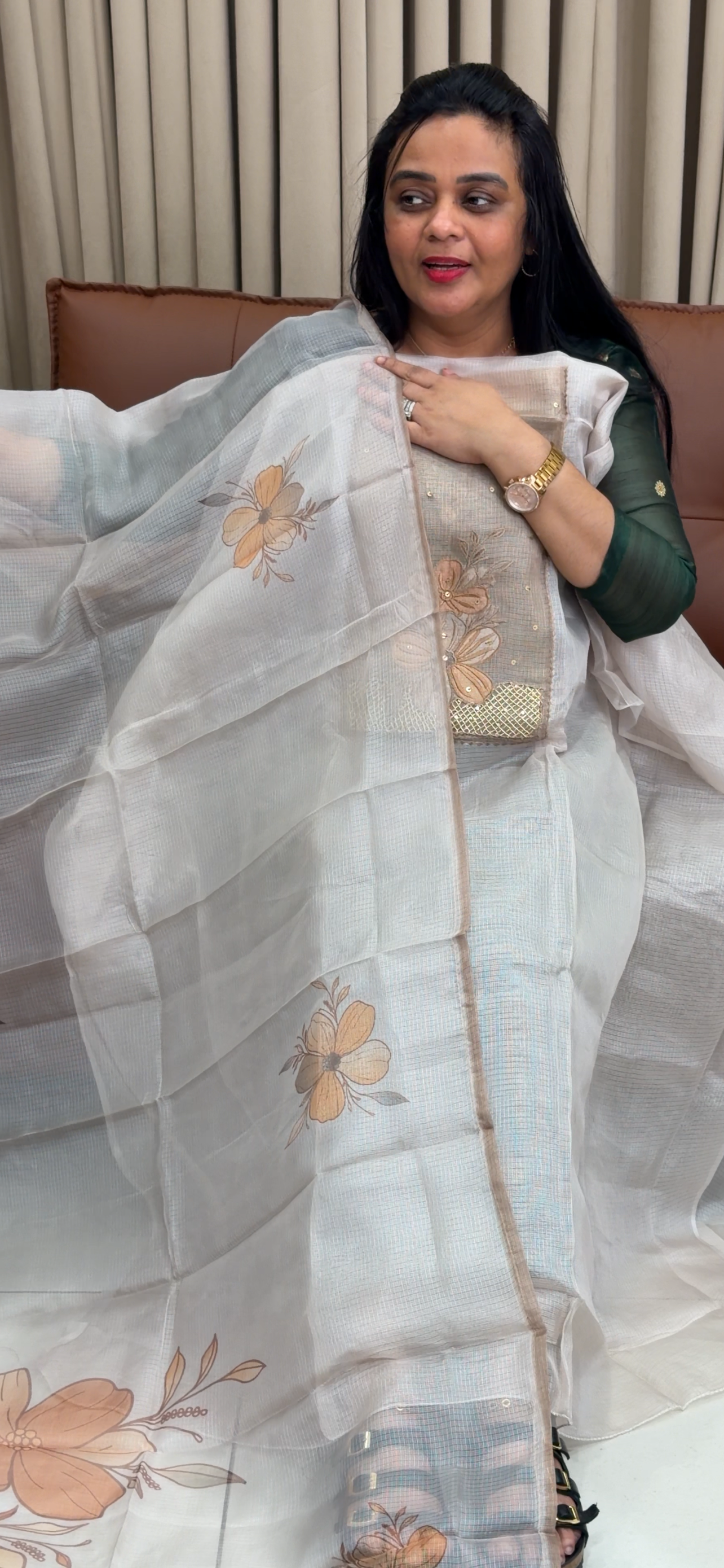 SILKY KOTA UNSTITCHED SALWAR SUITS - IHA 34812