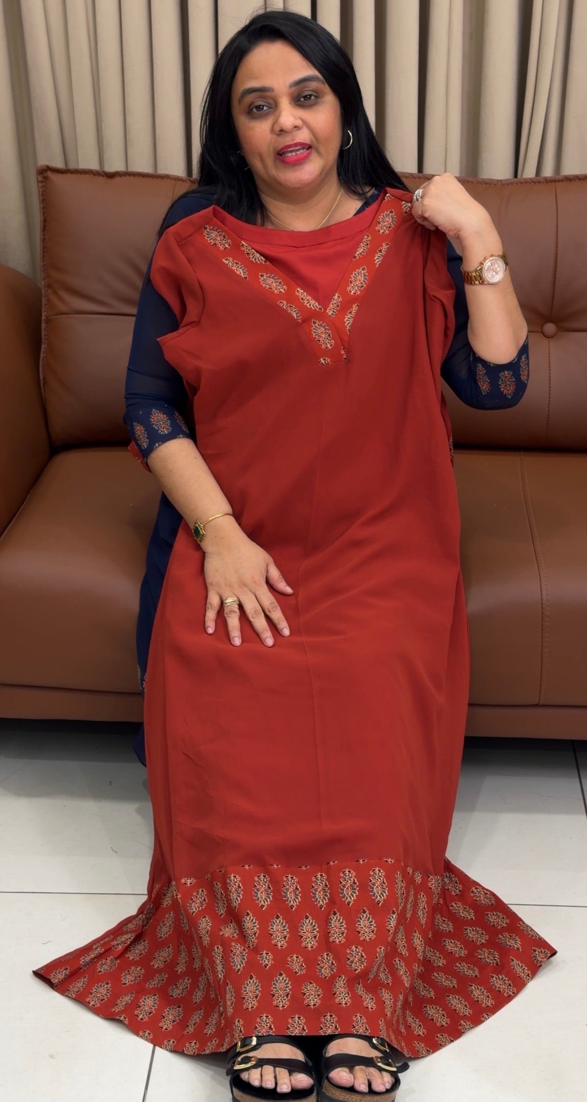 IHA'S IN-HOUSE GEORGETTE ALINE TOPS - IHA 34788