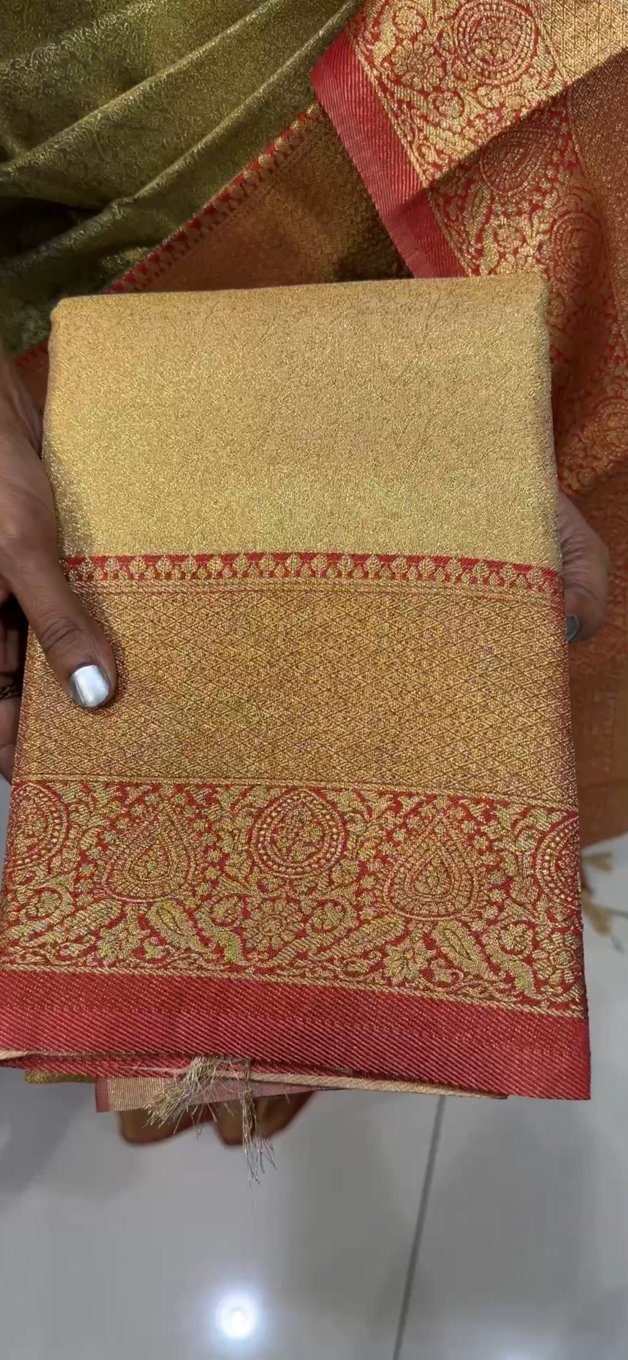 SEMI BROCADE SAREES - IHA 33514