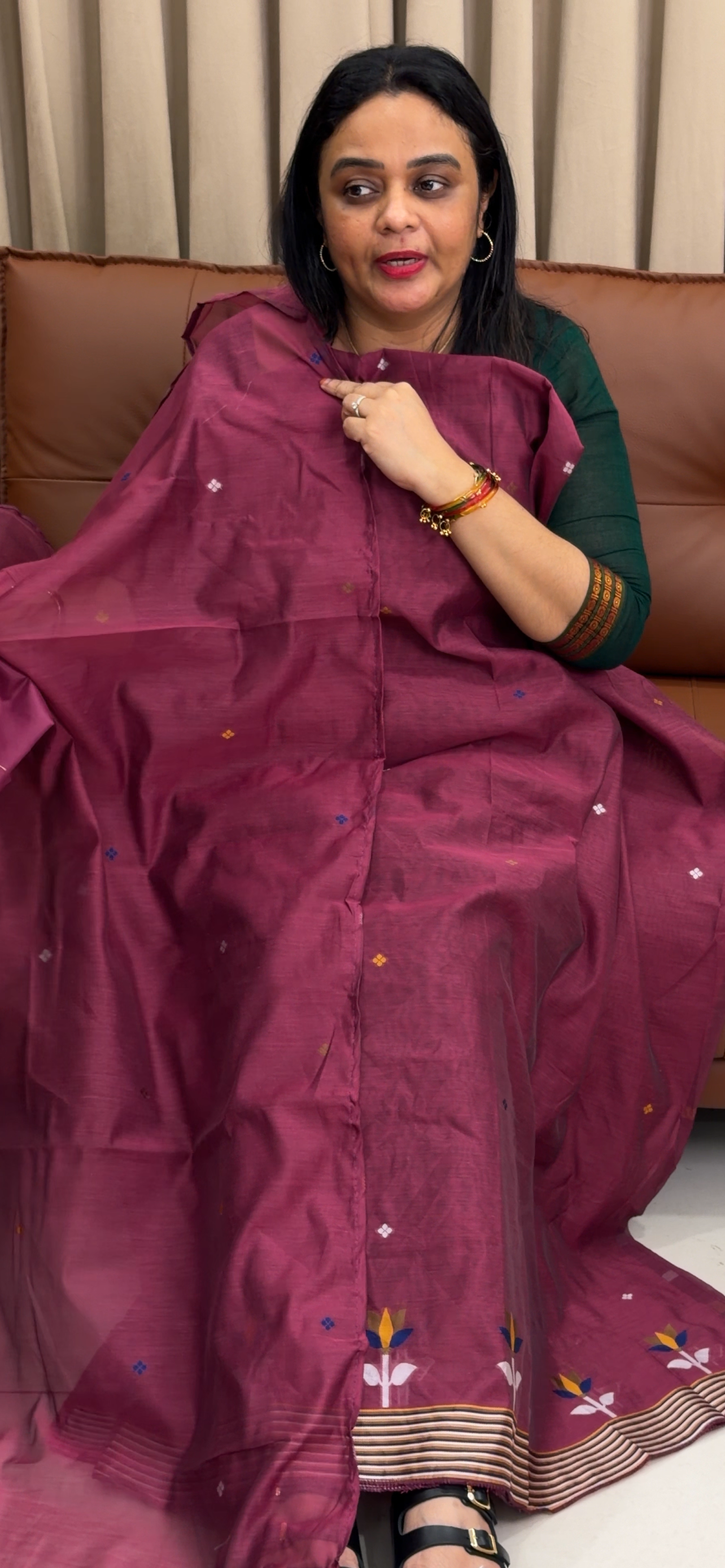 SEMI JAMDANI UNSTITCHED SALWAR SUITS - IHA 33912