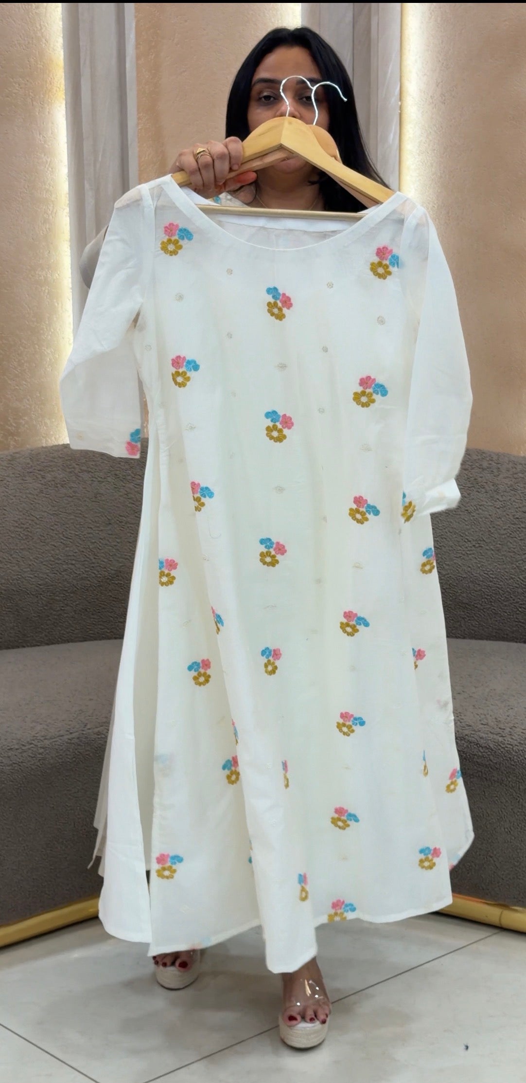 IHA'S IN-HOUSE MUL CHANDERI TOP - IHA 32947