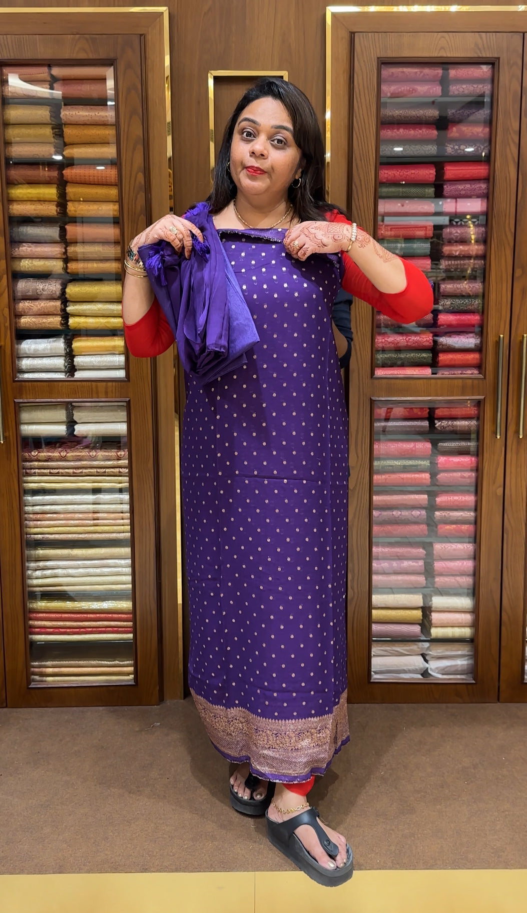 VISCOSE BANARASI UNSTITCHED SALWAR SUITS - IHA 23695