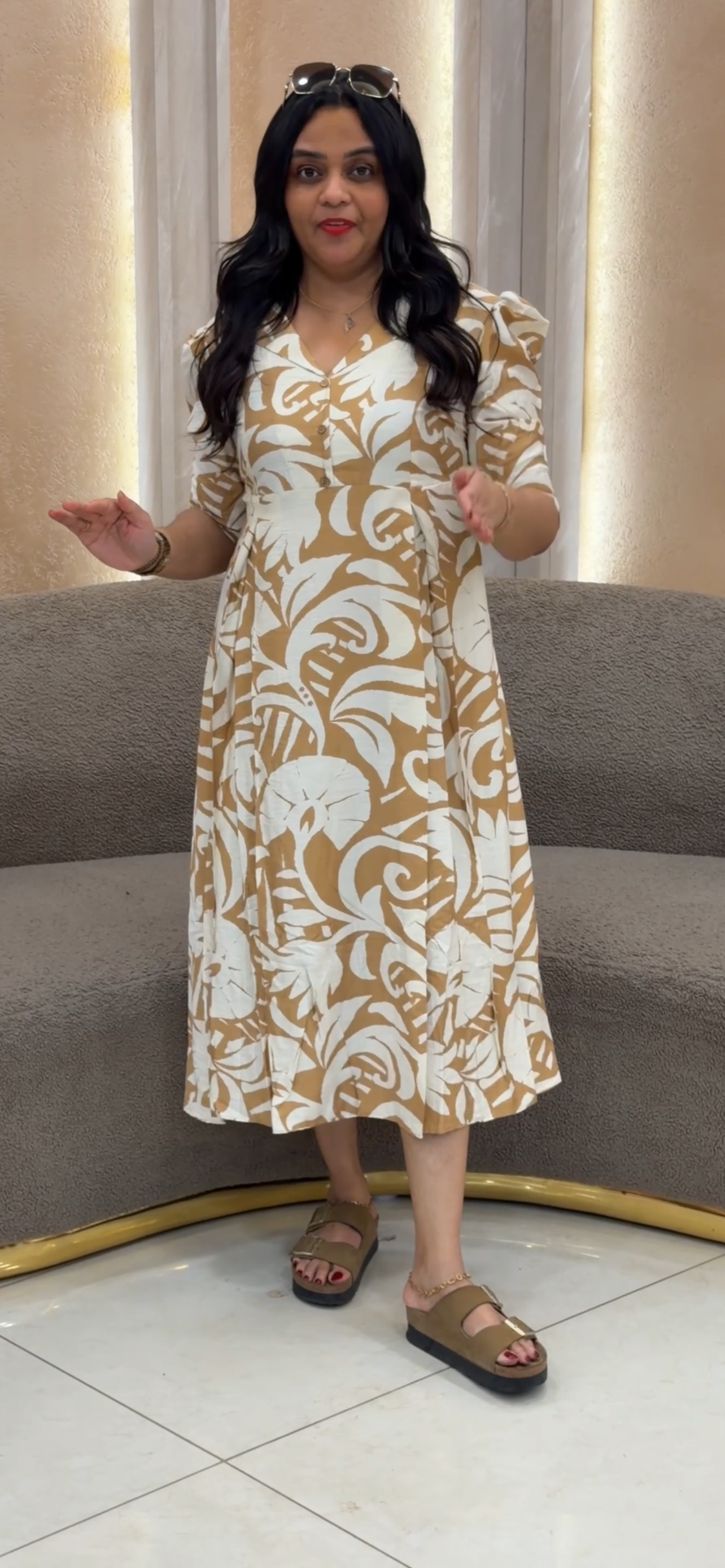 IHA'S IN-HOUSE PRINTED FROCKS  - IHA 32916
