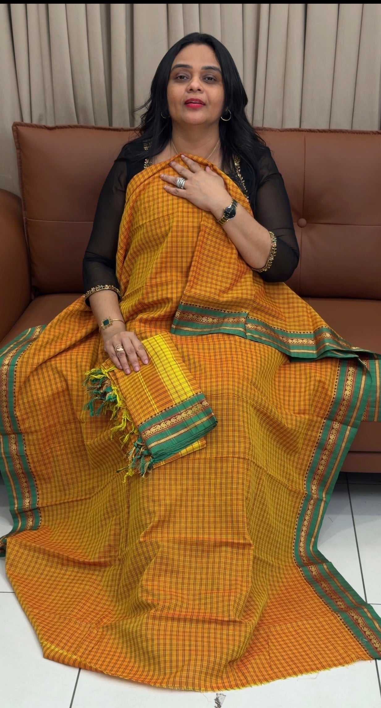 HANDLOOM COTTON UNSTITCHED SALWAR SUITS - IHA 35022