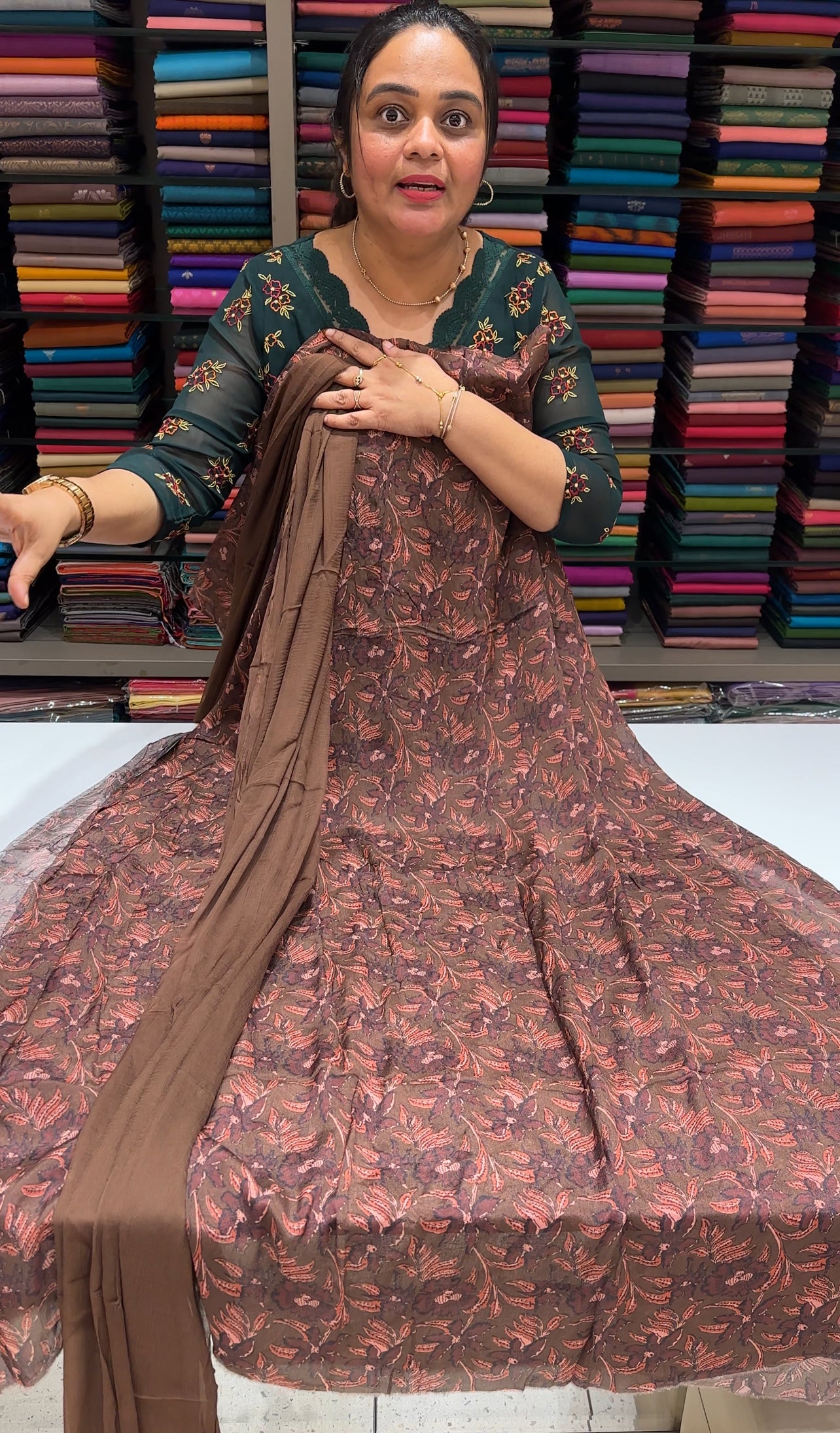 PLATINUM CHIFFON UNSTITCHED SALWAR SUITS - IHA 26509