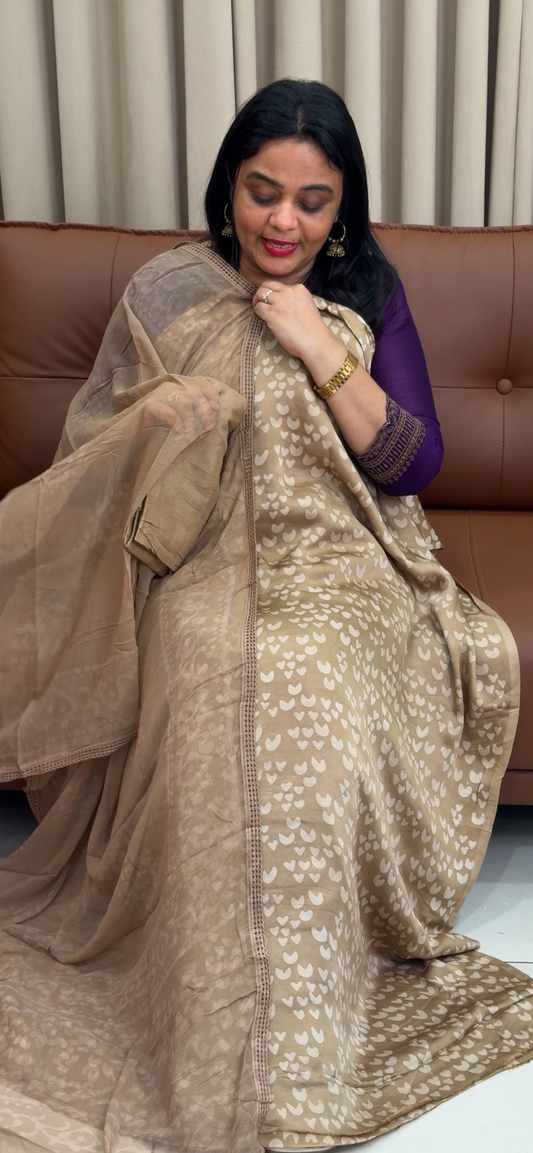 MODAL SILK UNSTITCHED SALWAR SUITS - IHA 34192