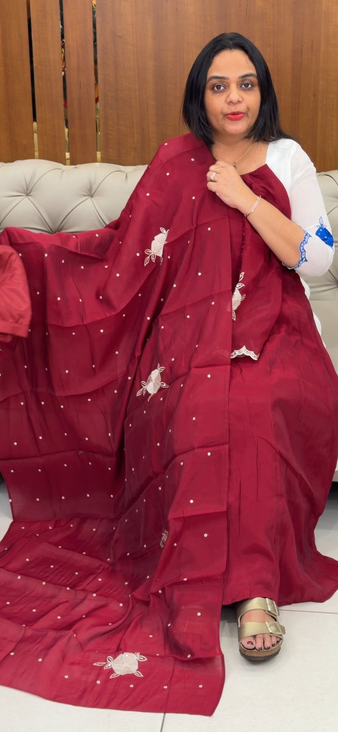 IHA'S IN-HOUSE ANARKALI TOP, BOTTOM AND DUPATTA - IHA 32339