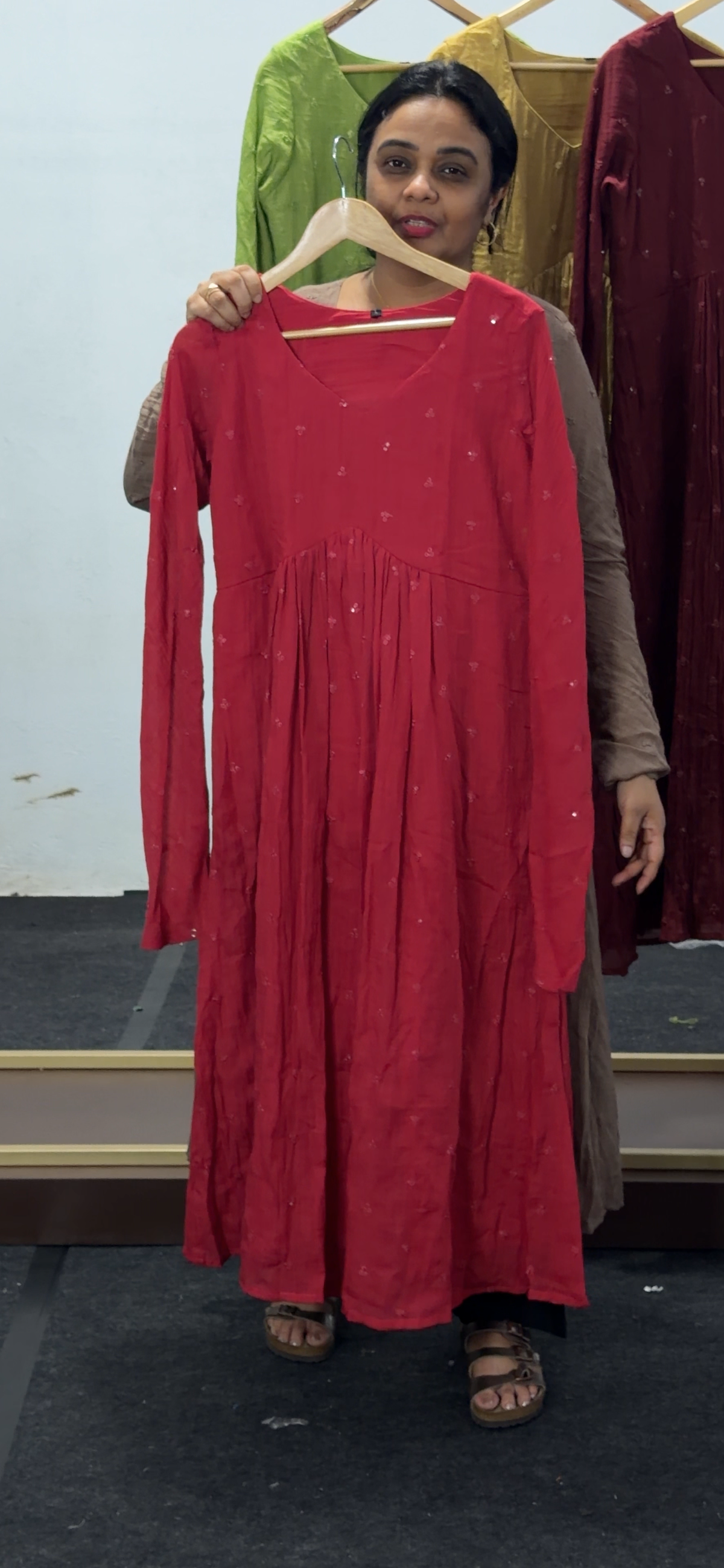 MUL  MUL COTTON LONG ALINE TOPS - IHA 36054