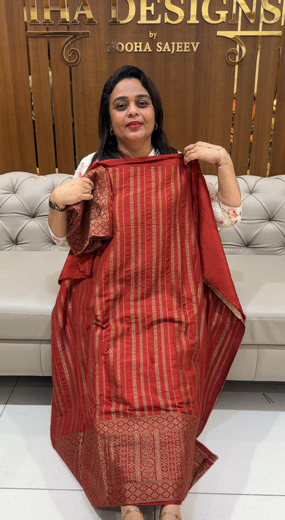 BANARASI UNSTITCHED SALWAR SUITS - IHA 28816