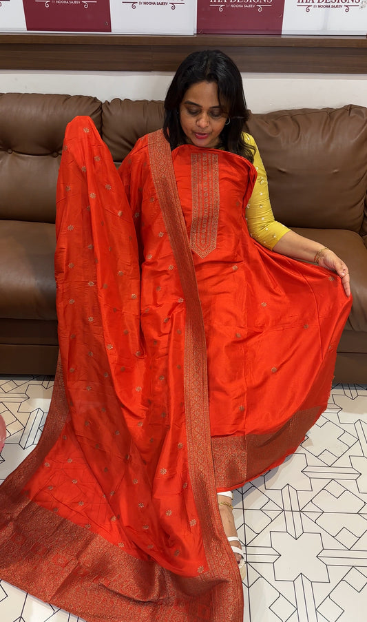 FORWARD SEMI BANARASI UNSTITCHED SALWAR SUITS - IHA 26363