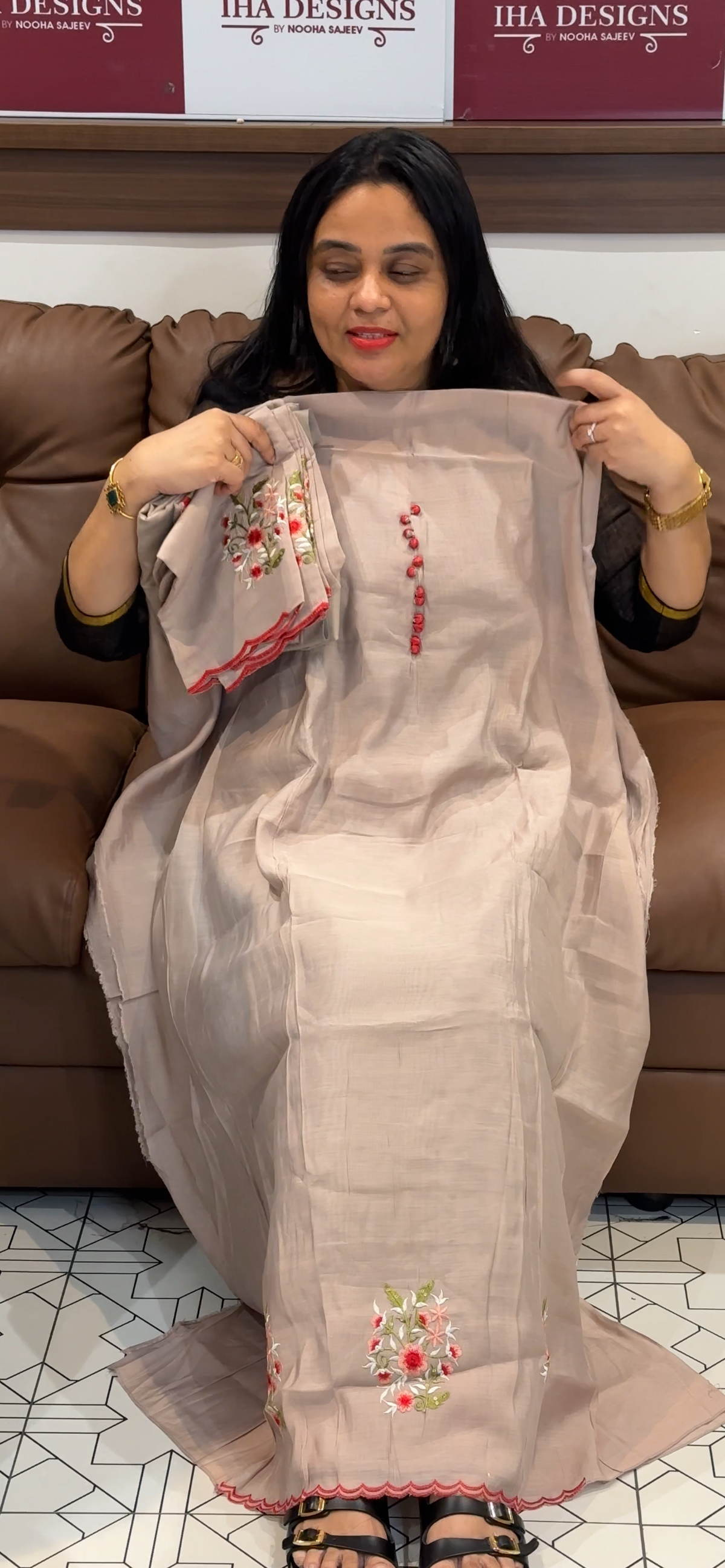 MUL CHANDERI UNSTITCHED SALWAR SUITS - IHA 35479