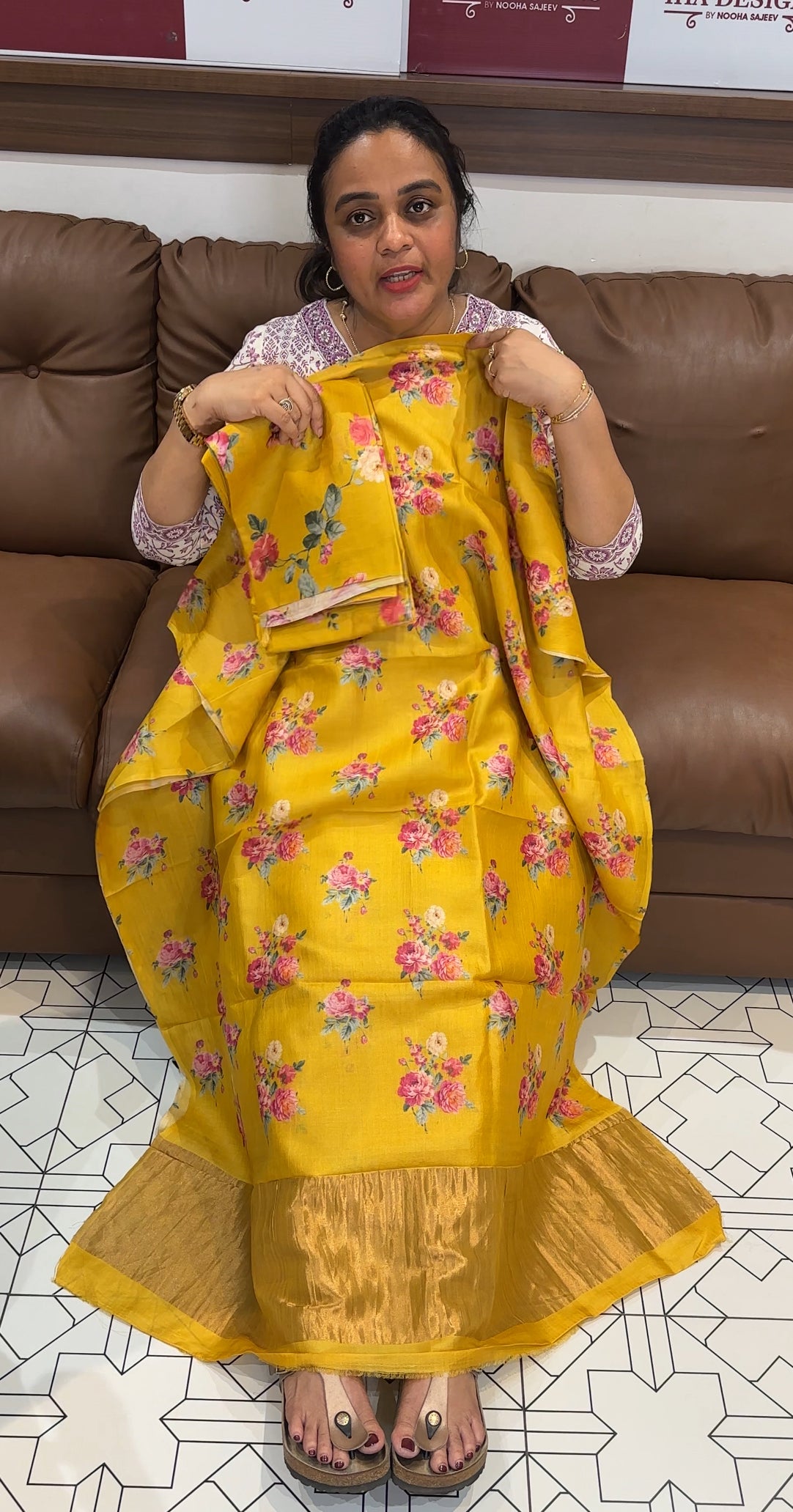 PRINTED TUSSUR UNSTITCHED SALWAR SUITS - IHA 26430