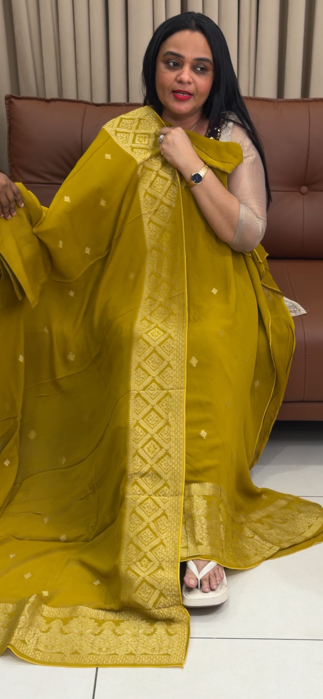 VISCOSE GEORGETTE UNSTITCHED SALWAR SUITS - IHA 34751