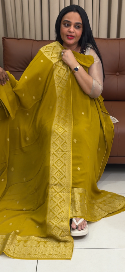 VISCOSE GEORGETTE UNSTITCHED SALWAR SUITS - IHA 34751