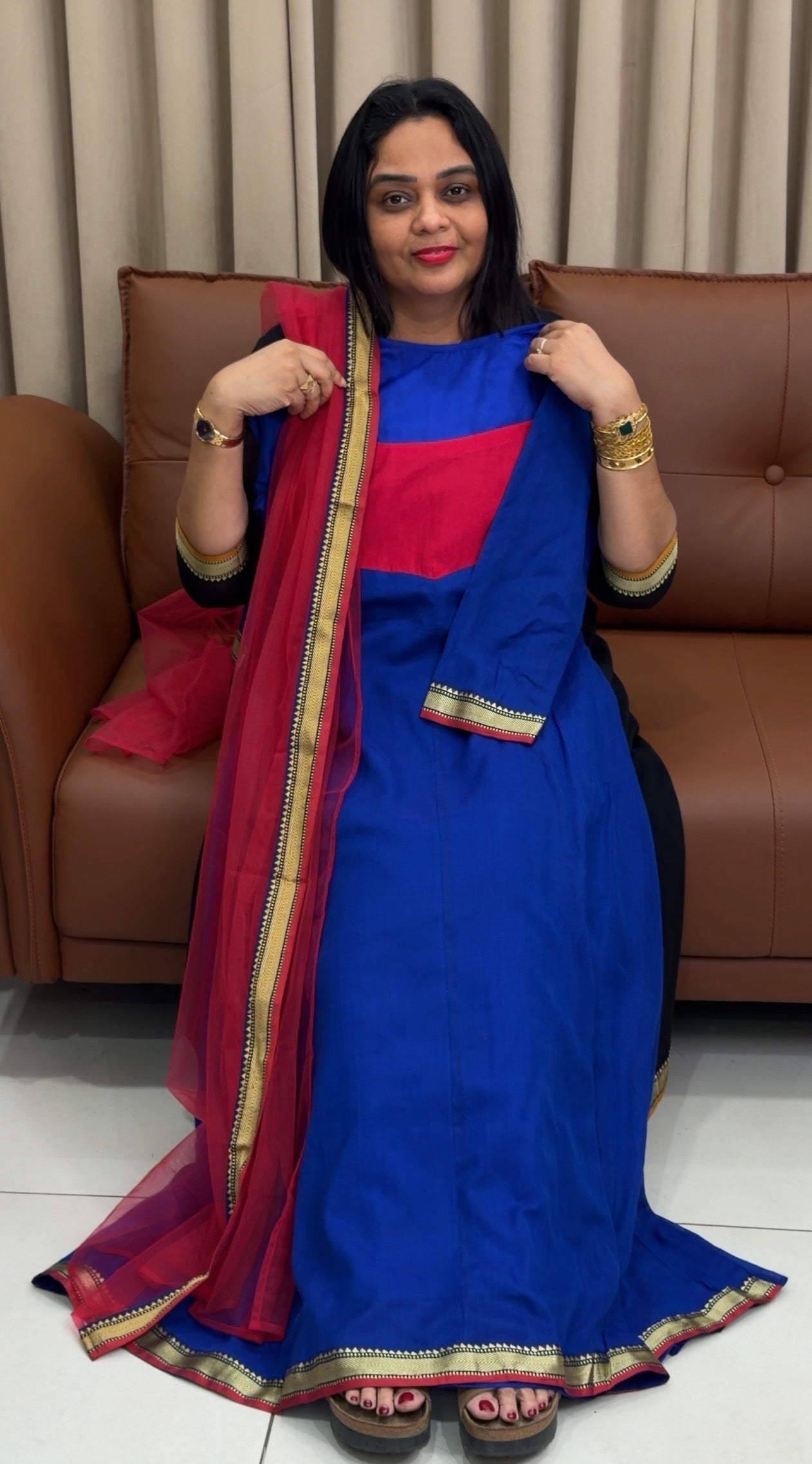 IHA'S IN-HOUSE ANARKALI TOP AND DUPATTA - IHA 33743