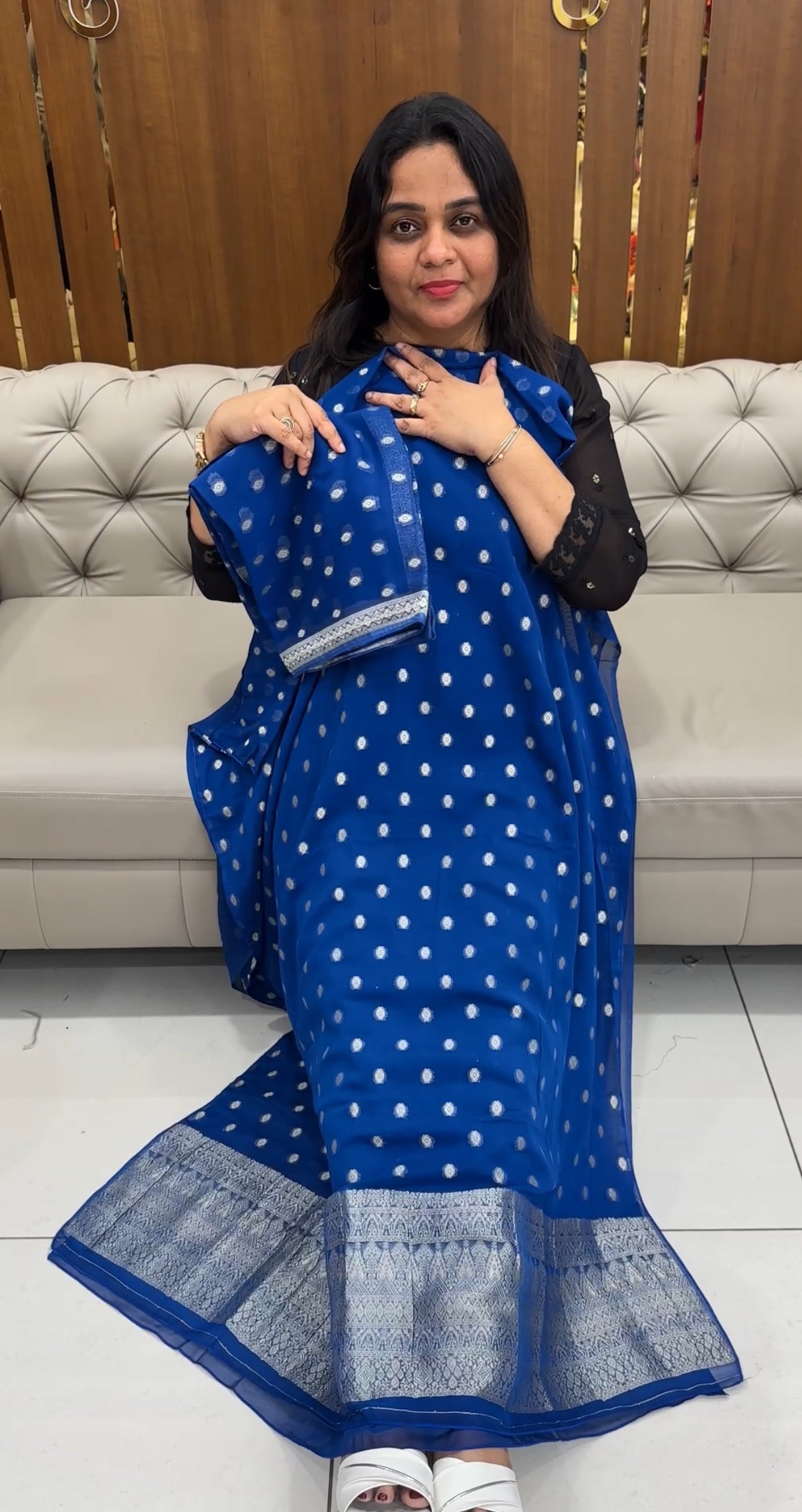 BANARASI UNSTITCHED SALWAR SUITS - IHA 28863