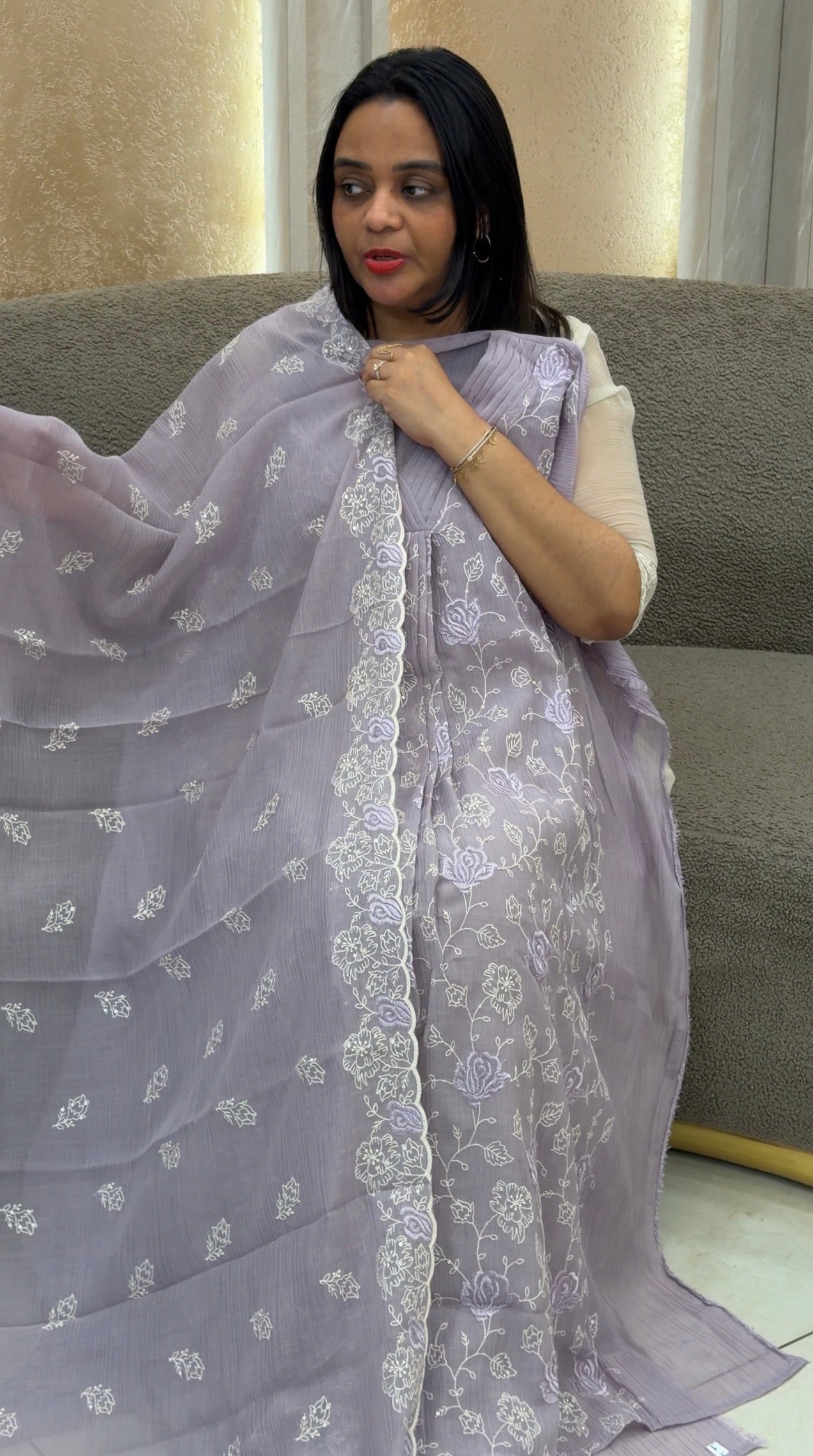 MUL CRUSHED UNSTITCHED SALWAR SUTS - IHA 33118