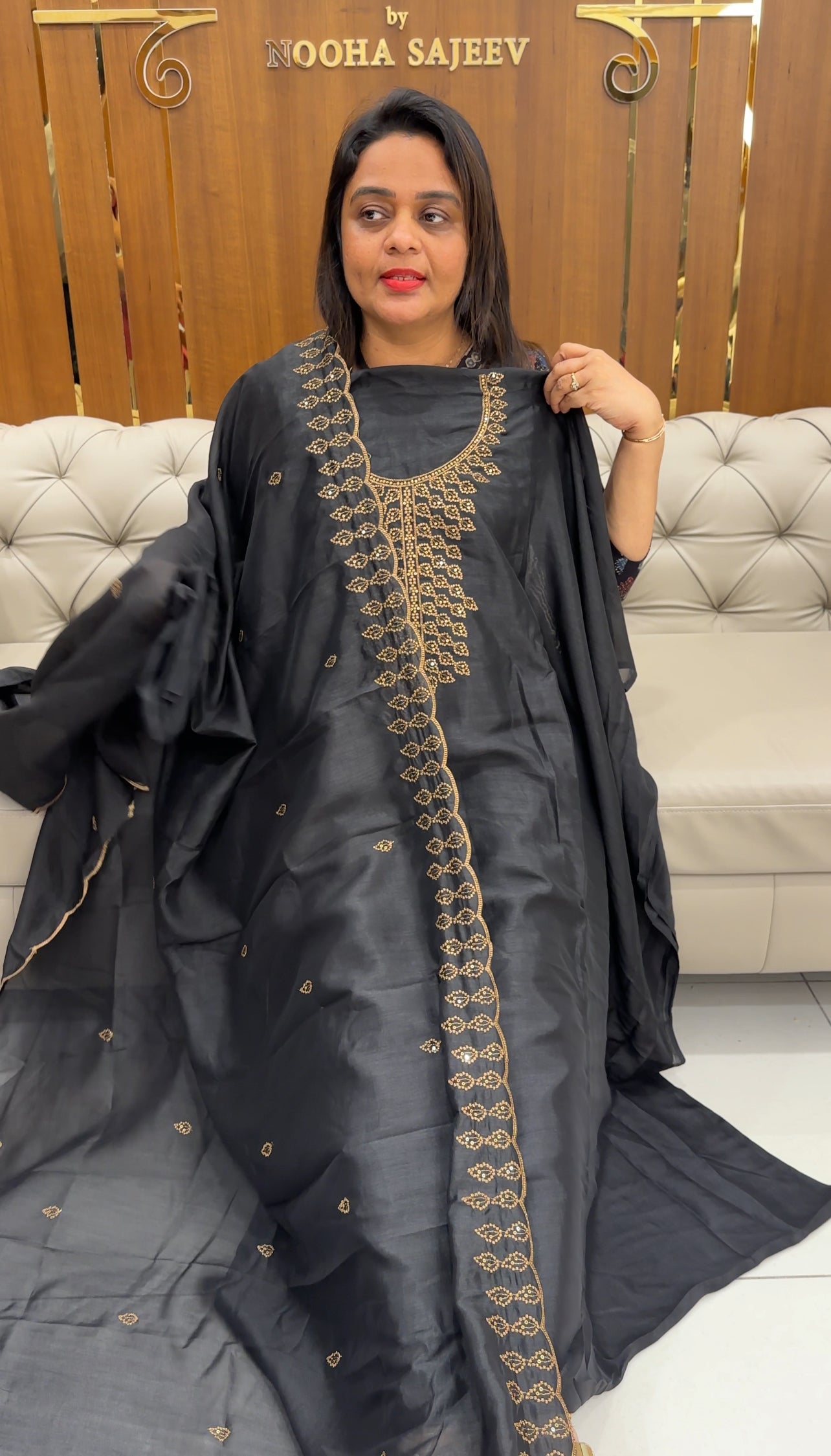 SEMI RAW SILK UNSTITCHED SALWAR SUITS - IHA 25364