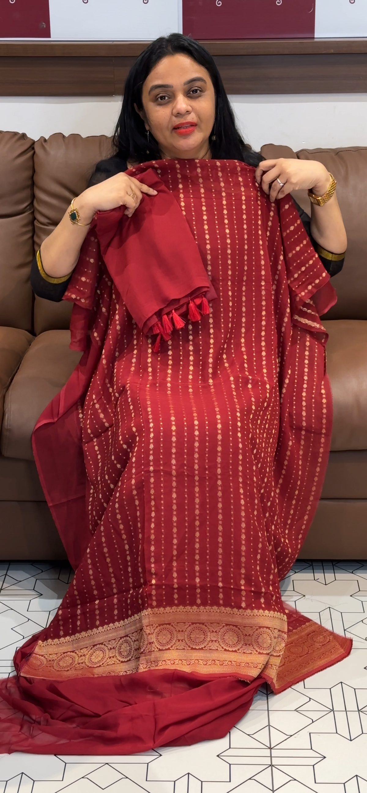VISCOSE GEORGETTE UNSTITCHED SALWAR SUITS - IHA 35512