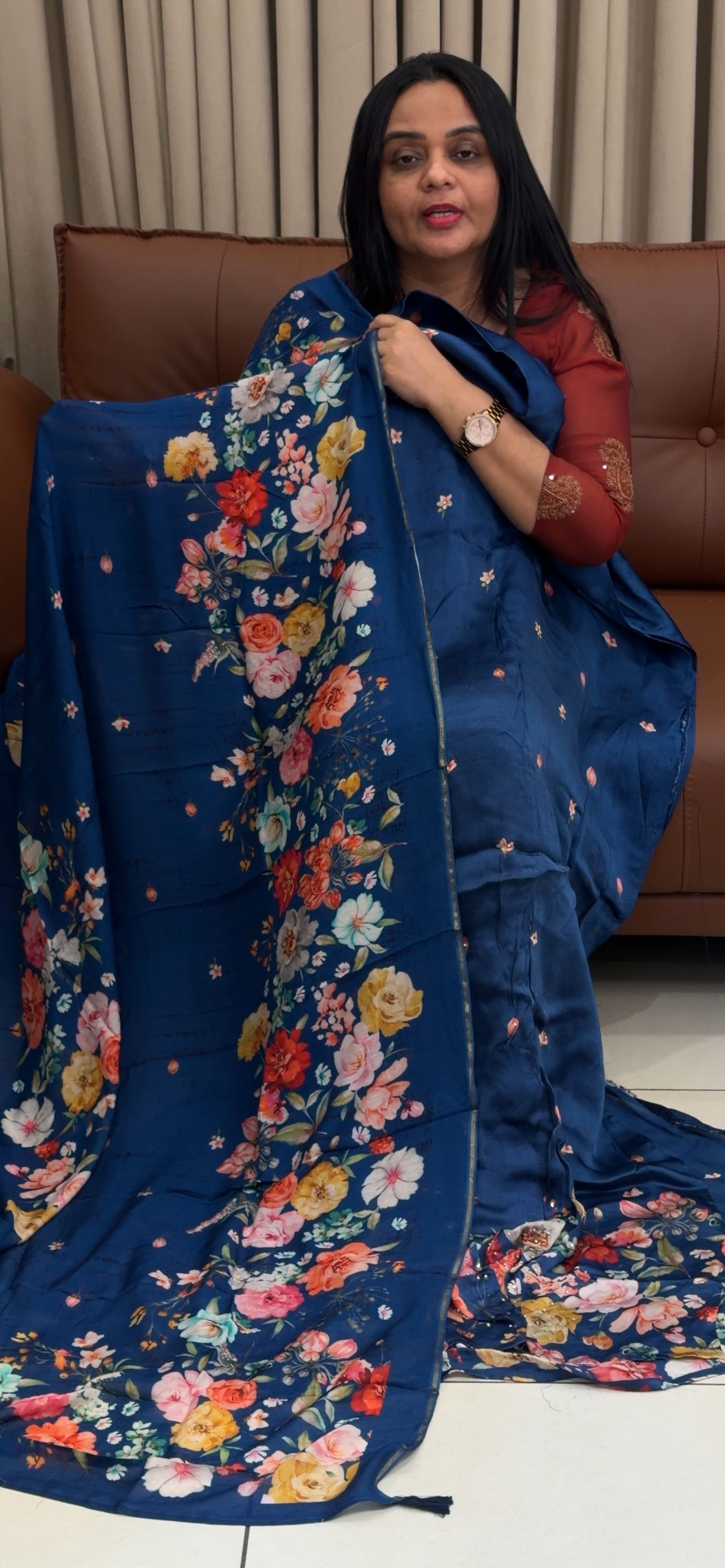 MUSLIN SILK UNSTITCHED SALWAR SUITS - IHA 34709