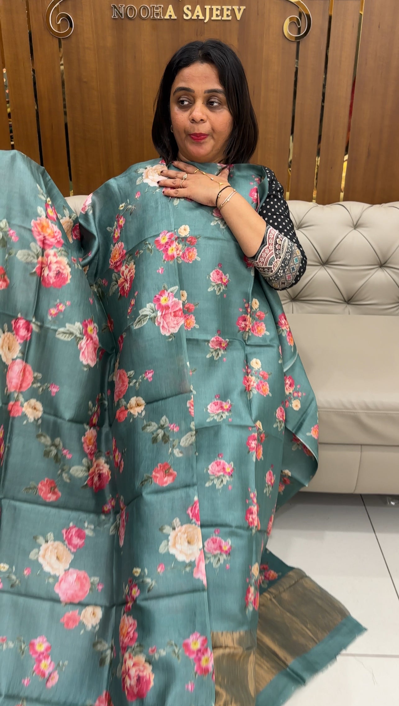 TUSSUR SILK UNSTITCHED SALWAR SUITS - IHA 25968