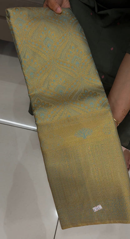 DESIGNER TISSUE KANCHIPURAM SILK SAREES - IHA 27614