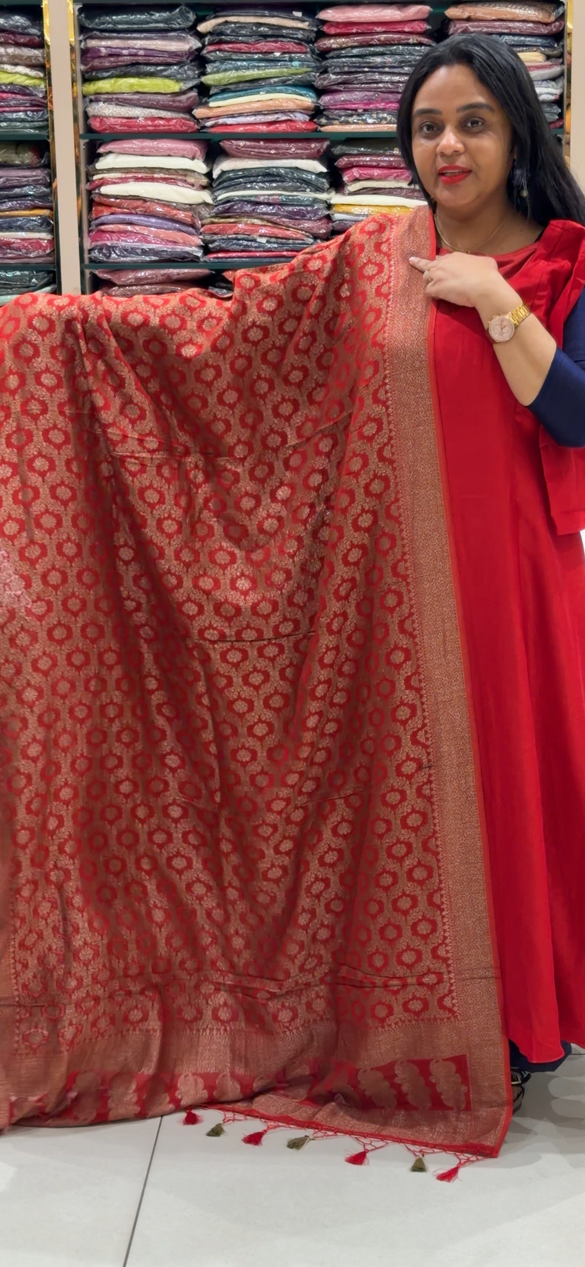 IHA'S IN-HOUSE SEMI RAW SILK TOP AND DUPATTA - IHA 35396