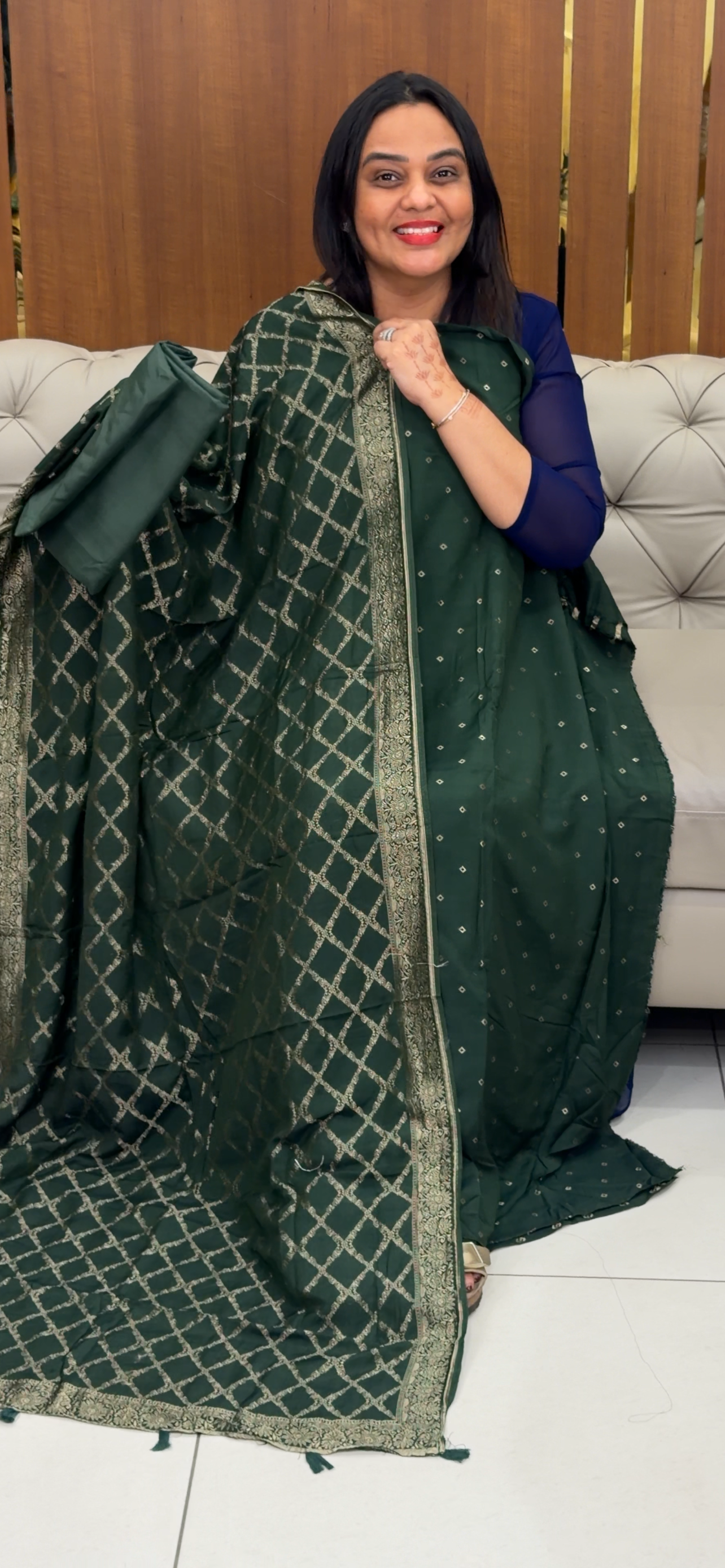 BANARASI UNSTITCHED SALWAR SUITS - IHA 31889