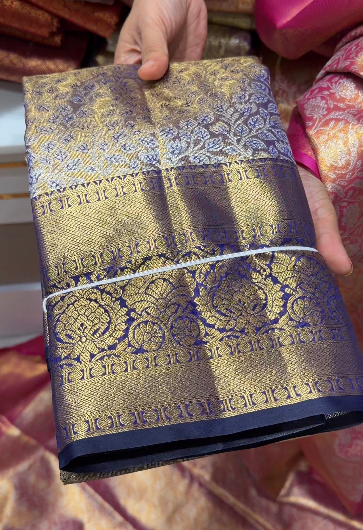 DESIGNER TISSUE KANCHIPURAM SAREES - IHA 34473