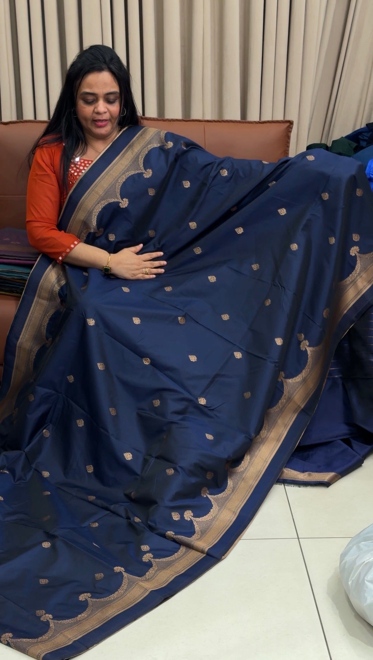 SEMI BANARASI SAREES - IHA 34942