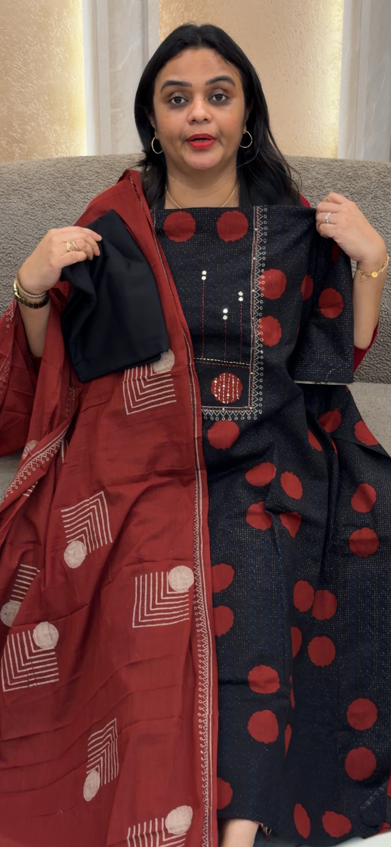 PRINTED UNSTITCHED SALWAR SUITS - IHA 32933