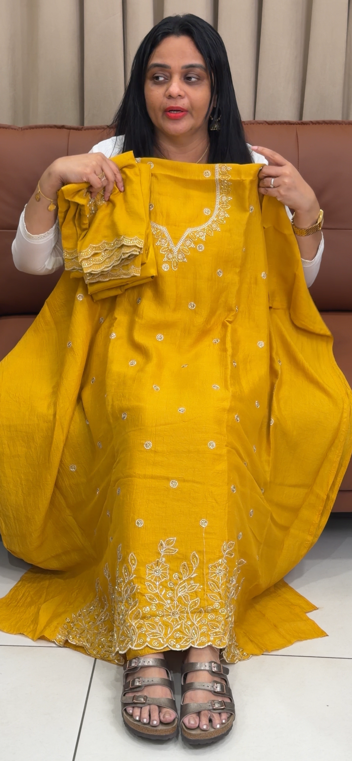 SEMI SILK UNSTITCHED SALWAR SUITS - IHA 35764