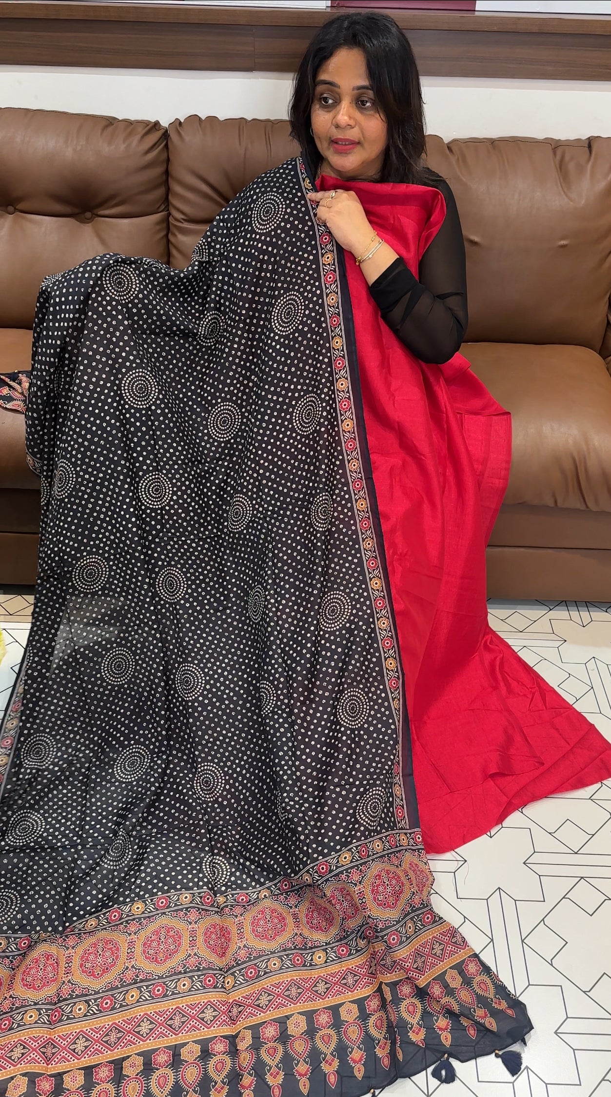 SEMI RAW SILK UNSTITCHED SALWAR SUITS -  IHA 26232