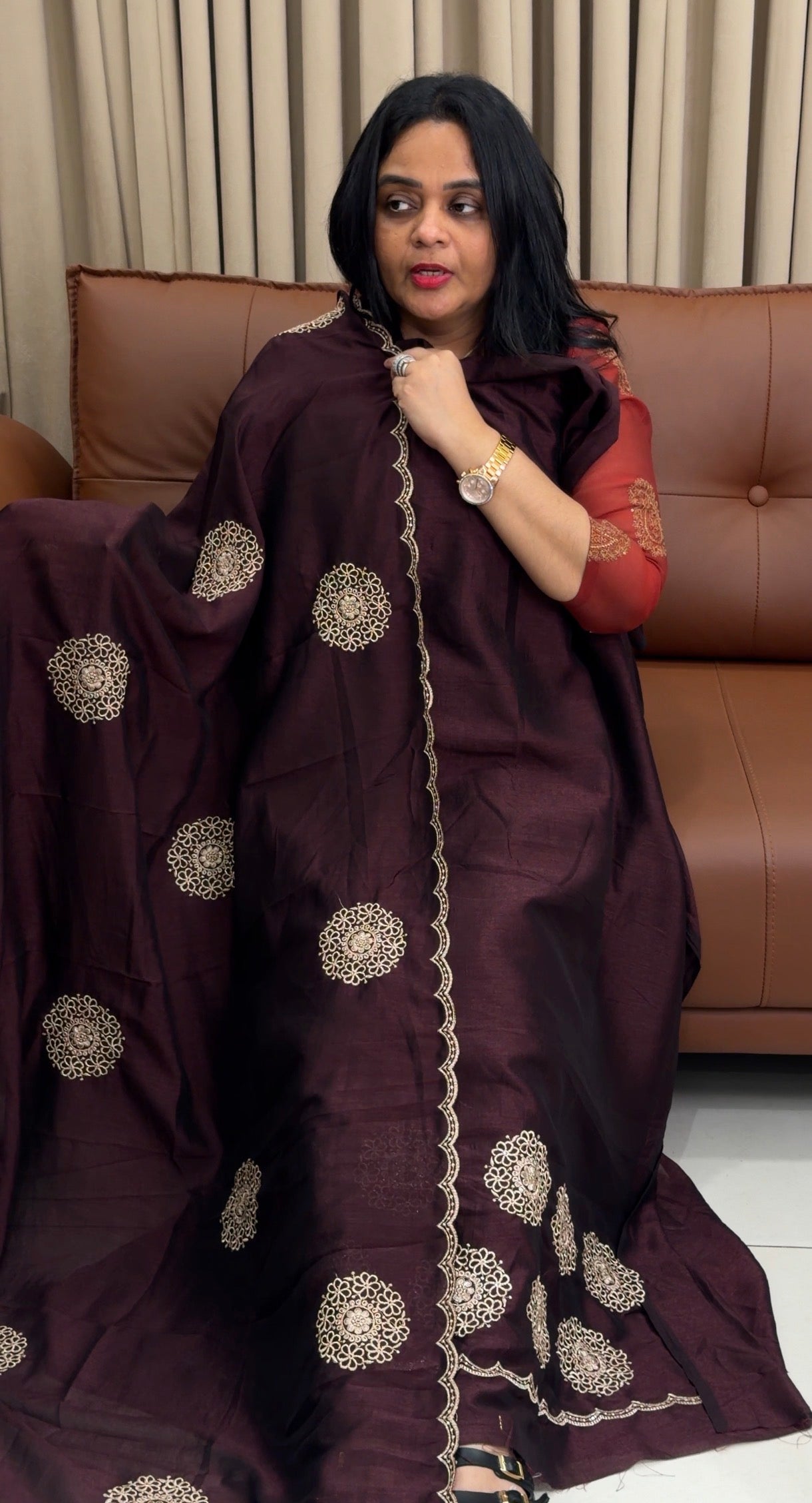 SEMI RAW SILK UNSTITCHED SALWAR SUITS - IHA 34554