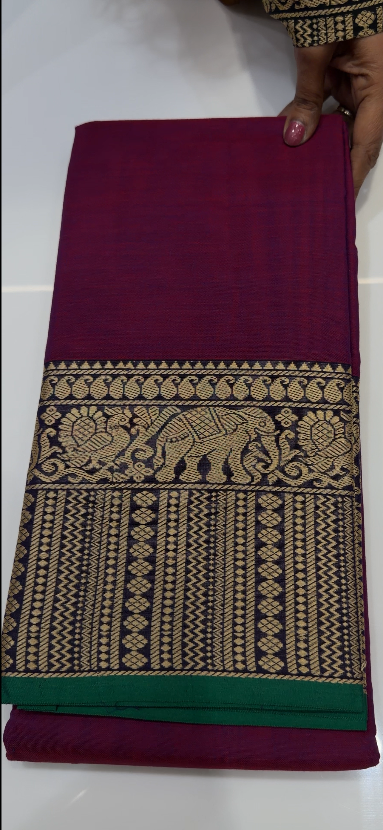 COTTON HANDLOOM SAREES - IHA 33300