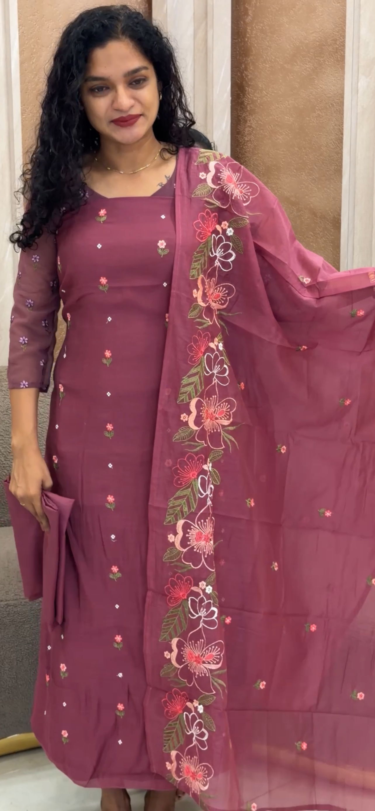 MALAI CHANDERI UNSTITCHED SALWAR SUITS - IHA 33288