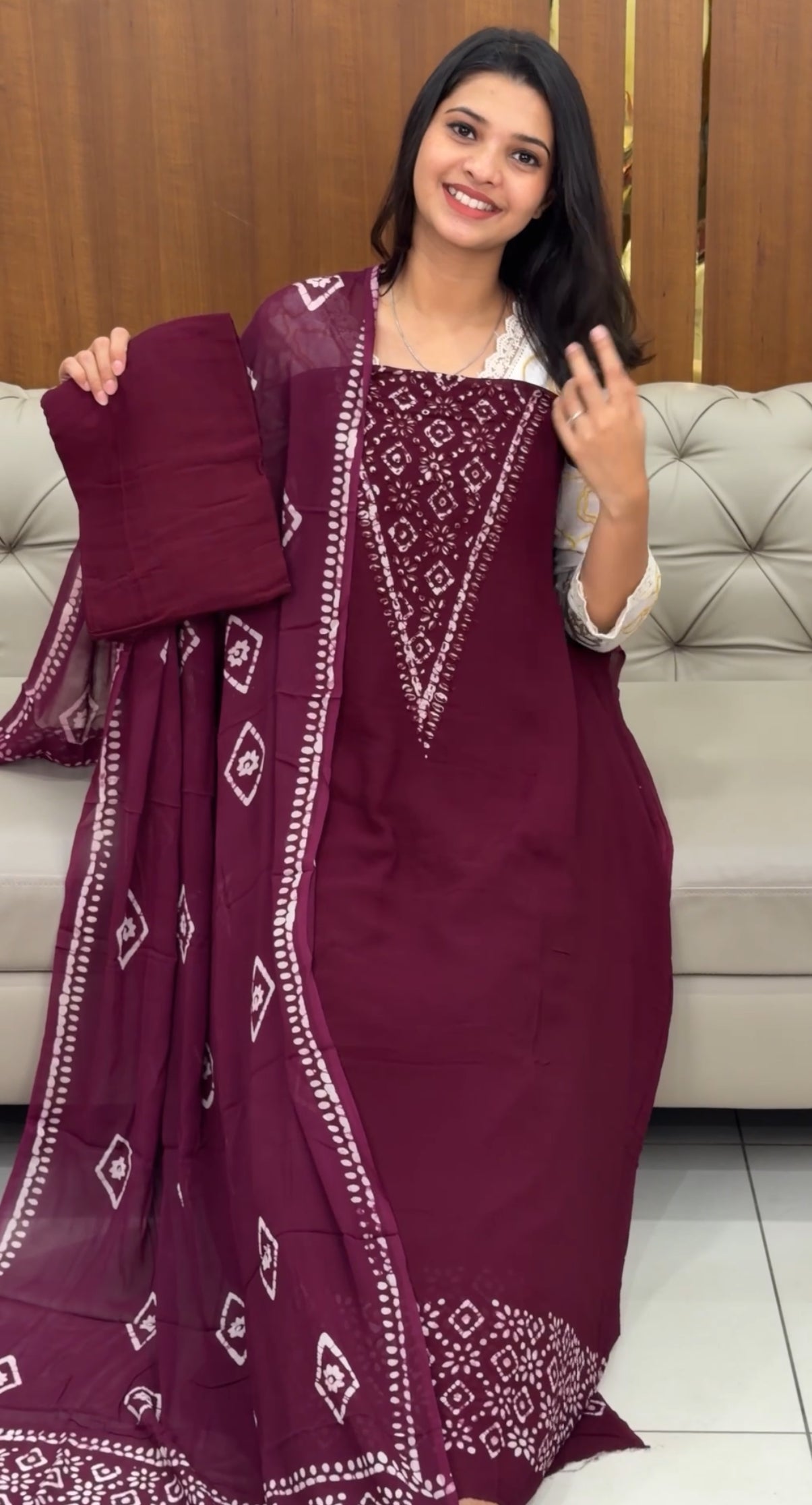 BATIK PRINTED UNSTITCHED SALWAR SUITS - IHA 30782