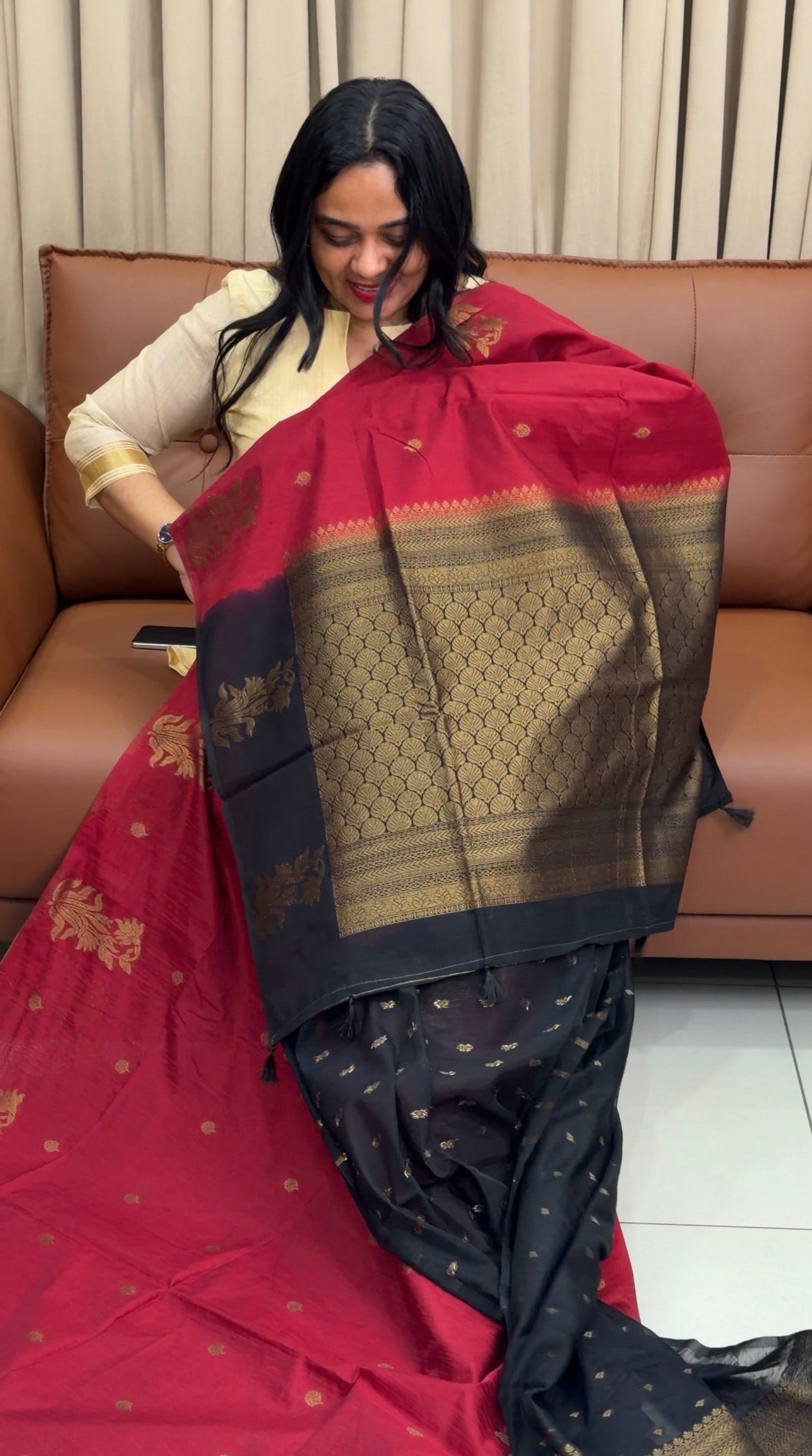 SEMI BANARASI SAREES - IHA 33764
