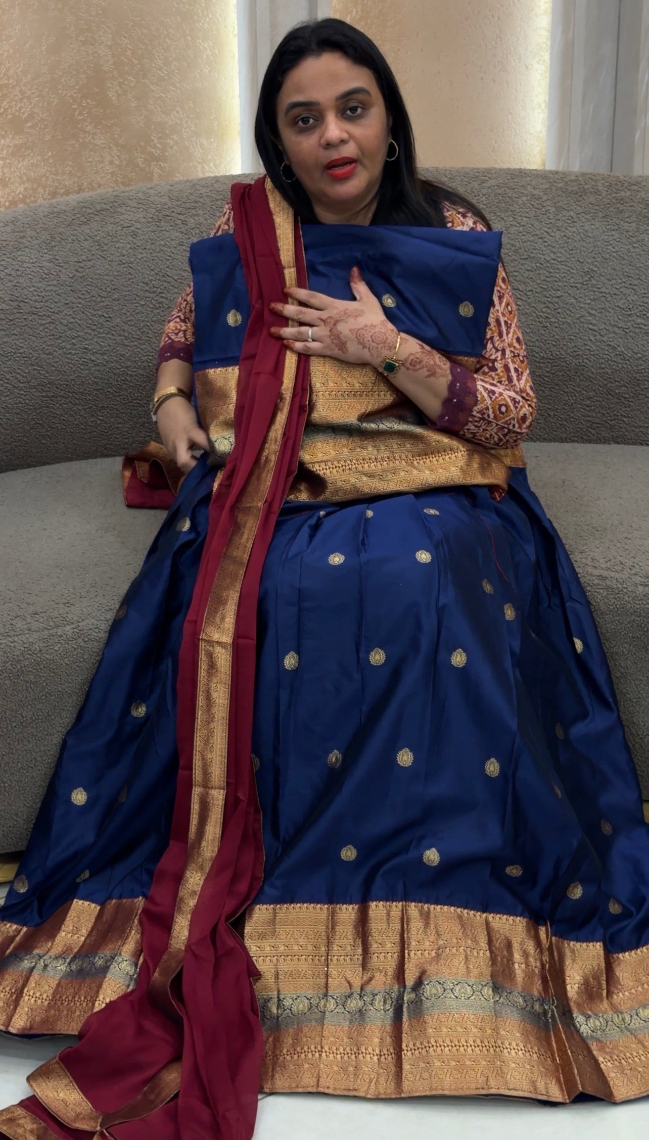 SEMI STITCHED DHAVANI SETS - IHA 33056
