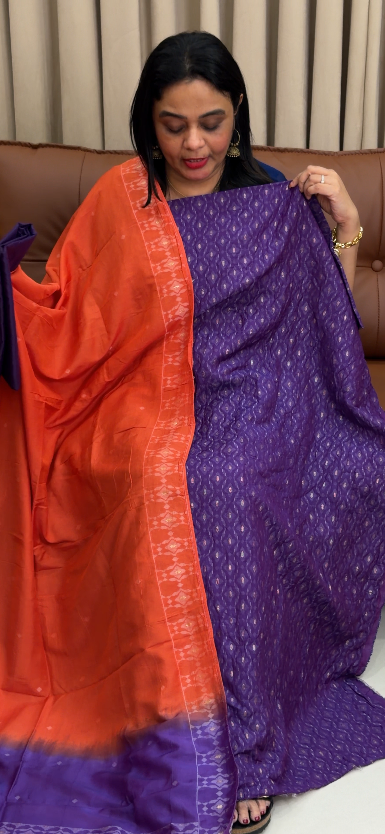 SEMI BANARASI UNSTITCHED SALWAR SUIST - IHA 34079