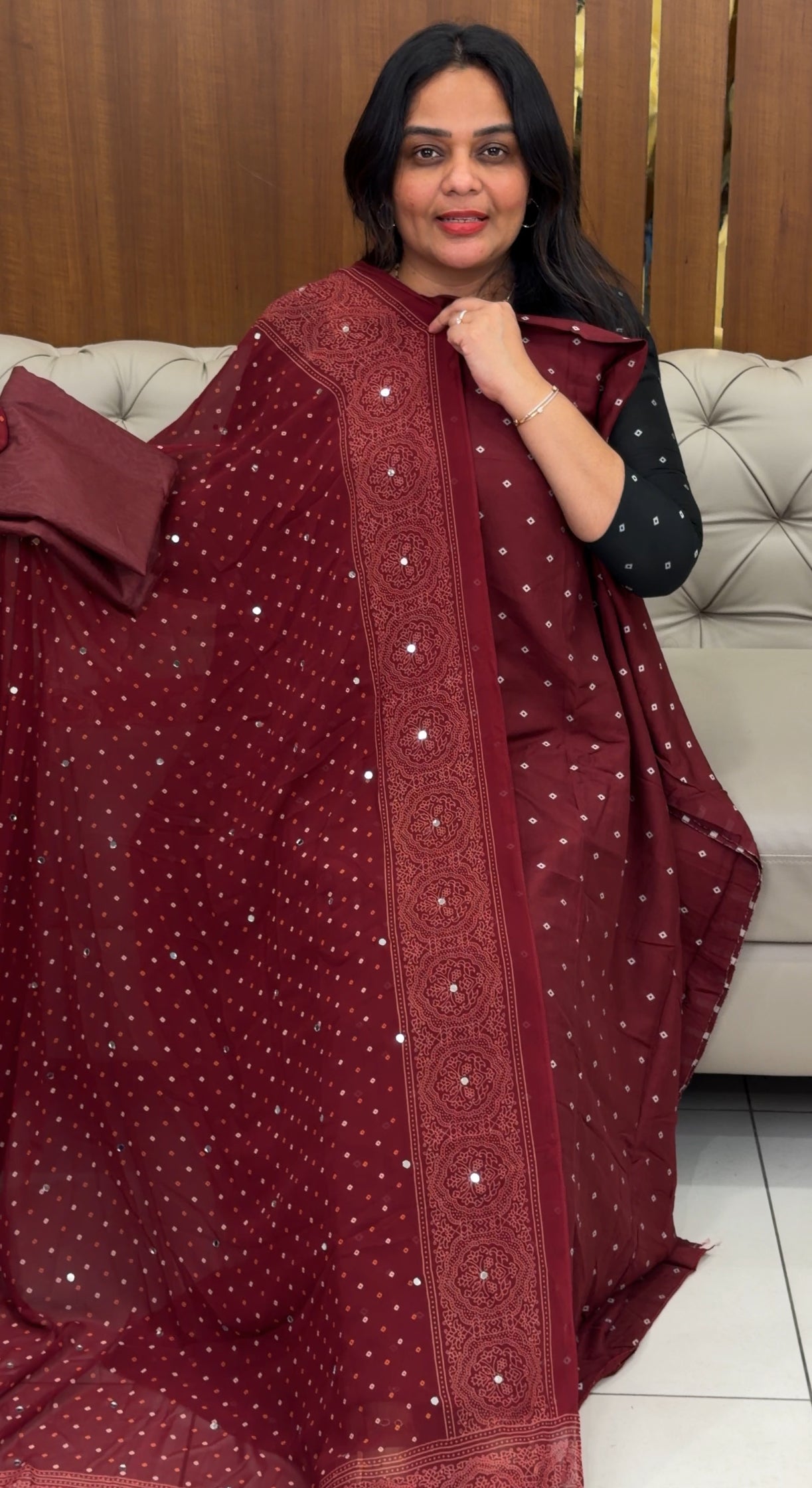 BANDHEJ PRINTED UNSTITCHED SALWAR SUITS - IHA 32247