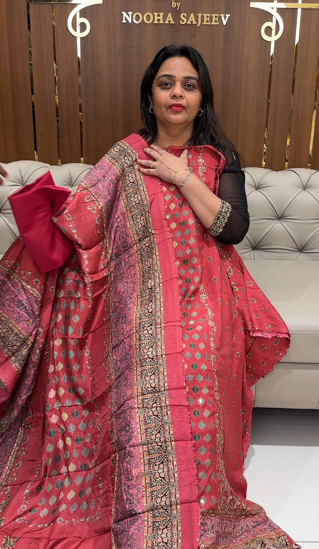 MUSLIN SILK UNSTITCHED SALWAR SUIST - IHA 24361